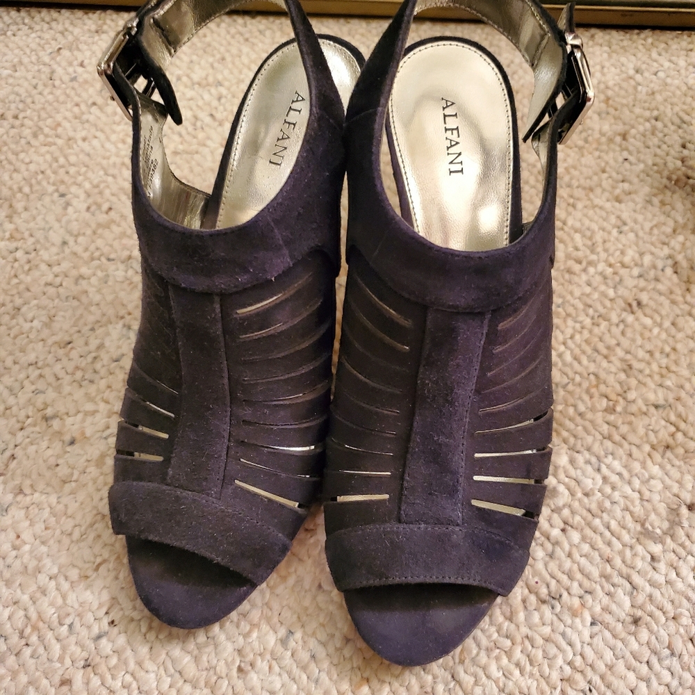 Alfani Black Leather Heels